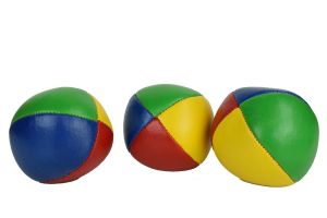 Basic set van 3 jongleerballen | 100 gram | 62 mm | rood-geel-blauw-groen