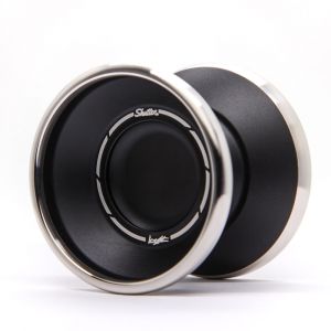 Yoyo Factory Bi Metal Shutter Zwart/zilver met zilverkleurige ring
