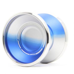 Yoyo Factory Bi Metal Shutter Blauw/zilver met zilverkleurige ring