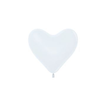 Sempertex - Hart ballon 6 inch -  15 cm - WIT - 50 stuks