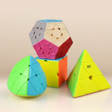 QiYi Cadeauverpakking - Pyraminx, Skewb, Megaminx en Mastermorhix QiYi Cadeauverpakking - Pyraminx, Skewb, Megaminx en Mastermorhix